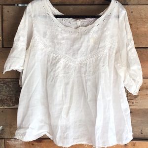 Magnolia Pearl Sheer Embroidered Top